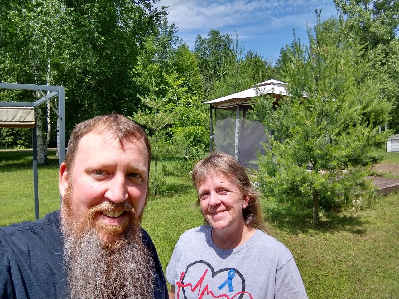 Jeff and Vanessa in the early days at the cabin