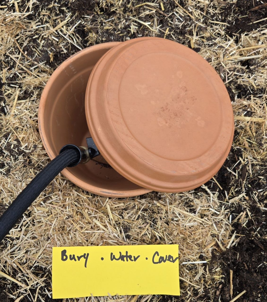 Simple one pot olla buried in a raised bed