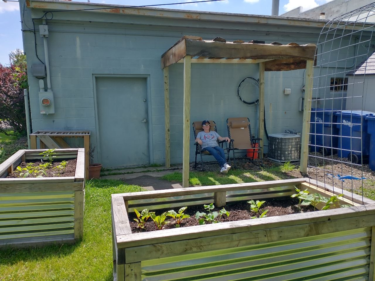 Backyard garden bed and wildlife-friendly growing space